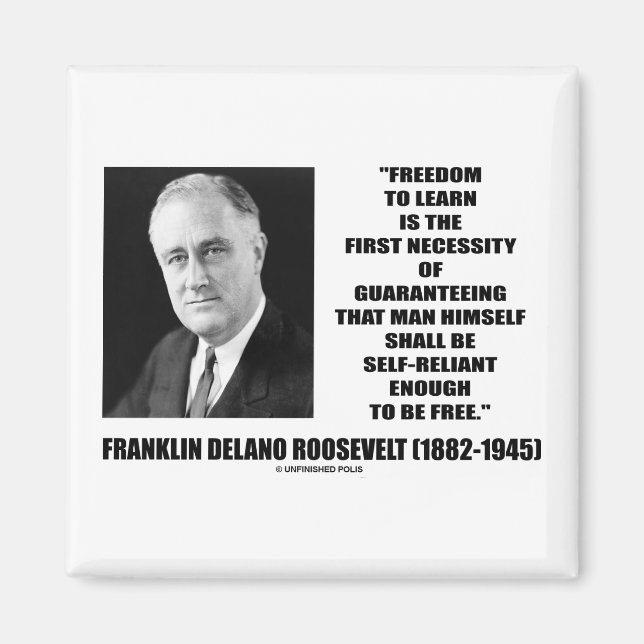 Freedom To Learn First Necessity Self-Reliant Magnet (Front)