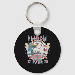 Freedom Tour Born To Be Free 4th Of July 1776 Eagl Keychain