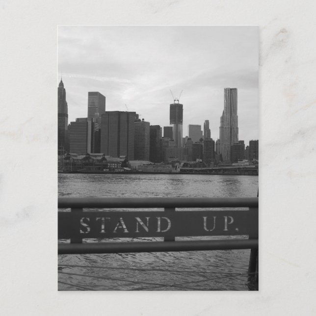 Freedom Tower New York City - "STAND UP " Postcard (Front)