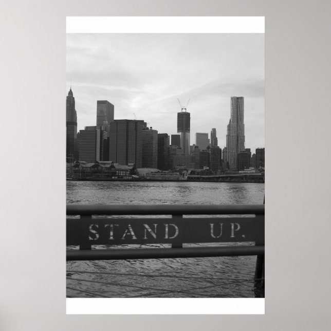Freedom Tower New York City - "STAND UP" Poster (Front)