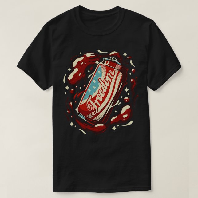 Freedom USA Soda Can by Tobe Fonseca T-Shirt (Design Front)