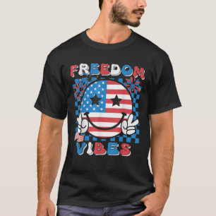 Freedom Vibes 4th of July America Independence Men T-Shirt