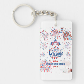 Freedom Vibes in Firework Colours for Independence Keychain