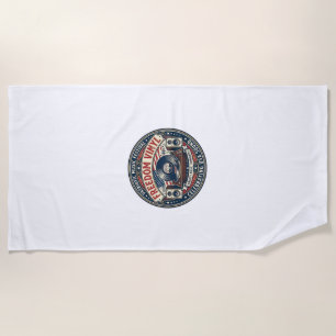 Freedom Vinyl Patriotic Patriotic Vinyl Record Mus Beach Towel