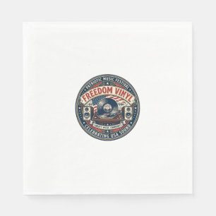 Freedom Vinyl Patriotic Patriotic Vinyl Record Mus Napkin