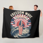 Freedom Wave 4th Of July Fleece Blanket<br><div class="desc">Freedom Wave 4th Of July</div>