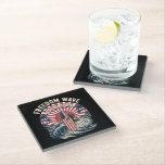 Freedom Wave 4th Of July Glass Coaster<br><div class="desc">Freedom Wave 4th Of July</div>