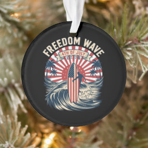 Freedom Wave 4th Of July Ornament