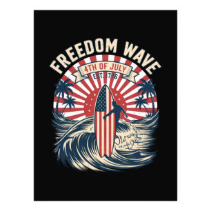 Freedom Wave 4th Of July Photo Print