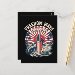 Freedom Wave 4th Of July Postcard