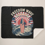 Freedom Wave 4th Of July Sherpa Blanket<br><div class="desc">Freedom Wave 4th Of July</div>