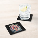Freedom Wave 4th Of July Square Paper Coaster<br><div class="desc">Freedom Wave 4th Of July</div>