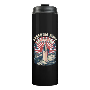 Freedom Wave 4th Of July Thermal Tumbler