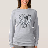freedom wings pistons vintage motorcycle T-Shirt