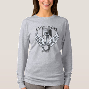 freedom wings pistons vintage motorcycle T-Shirt
