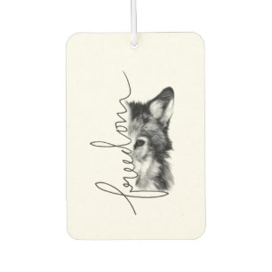 Freedom Wolf Minimal Line Art - Air Freshener