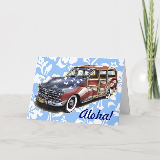 Freedom Woody Hawaiian Greeting Card (Front)