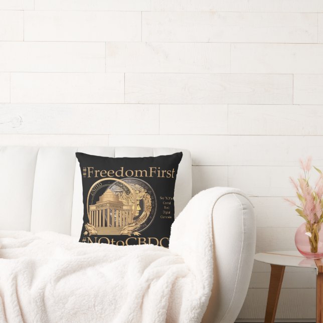 #FreedomFirst: Liberty Wallet- Embrace Freedom Throw Pillow (Couch)