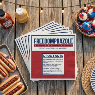 Freedomprazole Funny 4th of July Patriotic Napkins
