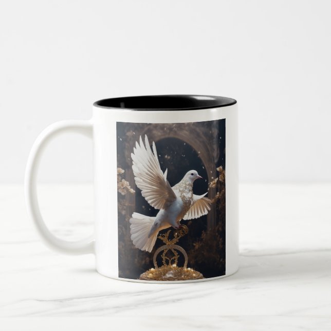 Freedom's Flight - Dove Escaping Snakes cup (Left)