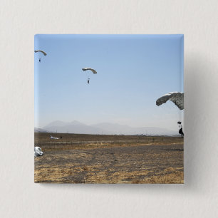 Freefall parachute jumpers 2 inch square button