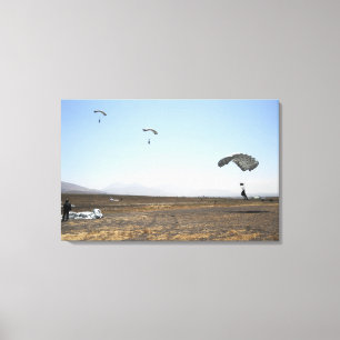 Freefall parachute jumpers canvas print