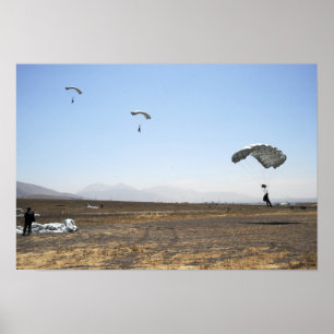 Freefall parachute jumpers poster