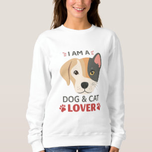 Freefit I AM A Dog & Cat Lover Women’s Basic Crewn Sweatshirt