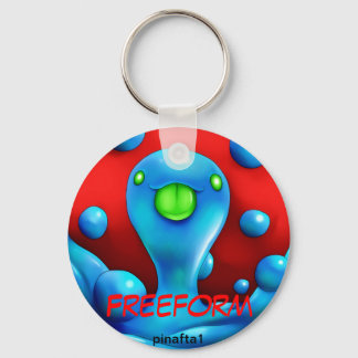 Freeform Happy Keychain