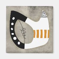 Freeform - Orange Black White Refrigerator Magnet