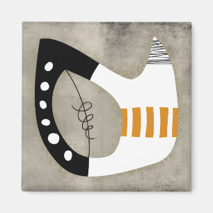 Freeform - Orange Black White Refrigerator Magnet