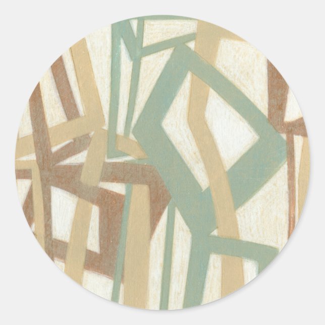 Freehand Painting by Norman Wyatt Classic Round Sticker (Front)