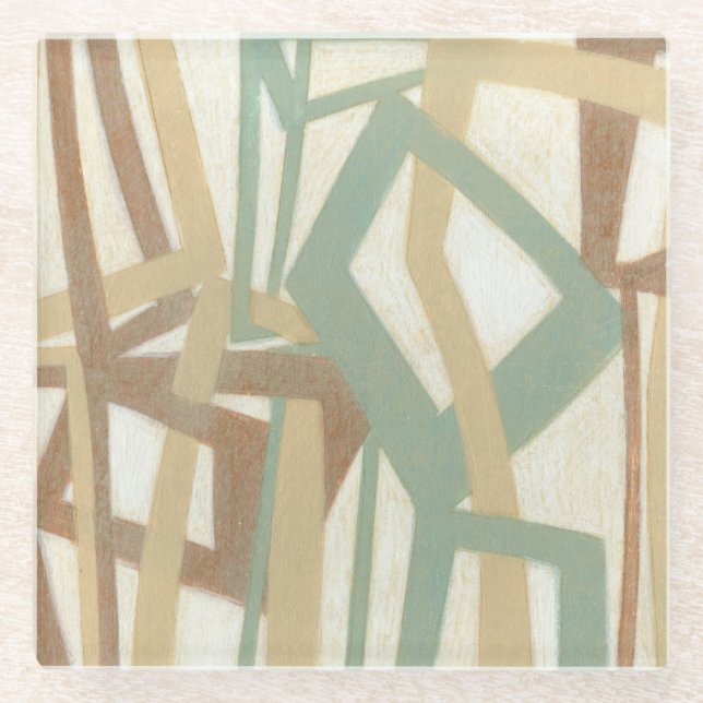 Freehand Painting by Norman Wyatt Glass Coaster (Front)