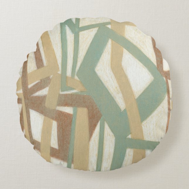 Freehand Painting by Norman Wyatt Round Pillow (Front)