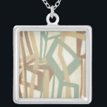Freehand Painting by Norman Wyatt Silver Plated Necklace<br><div class="desc">A Norman Wyatt Jr. original. Modern abstract freehand painting in muted earth tones. Would look great on a cream coloured wall,  an eggshell pillow,  or as a design on a brown shirt. How will you customize yours?</div>