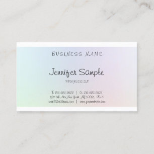 Freehand Script Elegant Professional Modern Plain Business Card