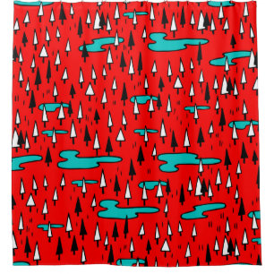 Freehand trees: Scandinavian Christmas pattern.