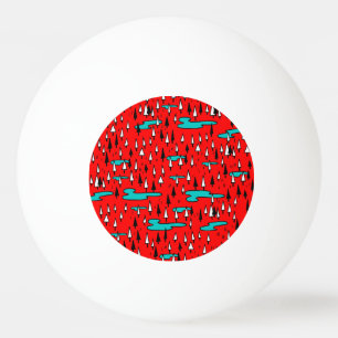 Freehand trees: Scandinavian Christmas pattern. Ping Pong Ball
