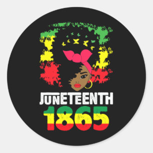 Freeish Since 1865 Melanin Black Girlwomen 1865 Classic Round Sticker