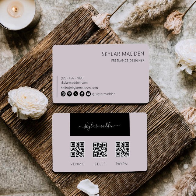 Freelance Business Card Cash Payment Scan QR Code  (Creator Uploaded)