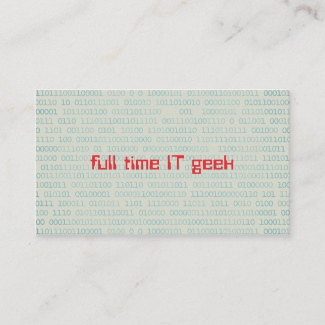 Freelance IT Web App Developer Business Card (Front)