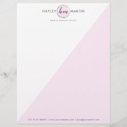 Freelance Makeup / Hair Artist Elegant Custom Logo Letterhead