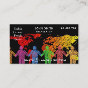 Freelance Translator language interpreter Business Card