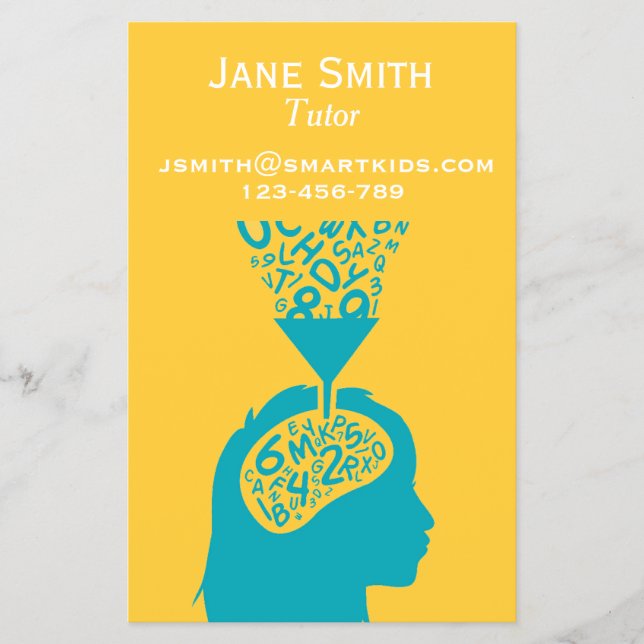 Freelance tutor or teacher for any subject flyer (Front)