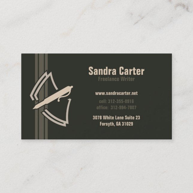 Freelance Writer Business Card (Front)
