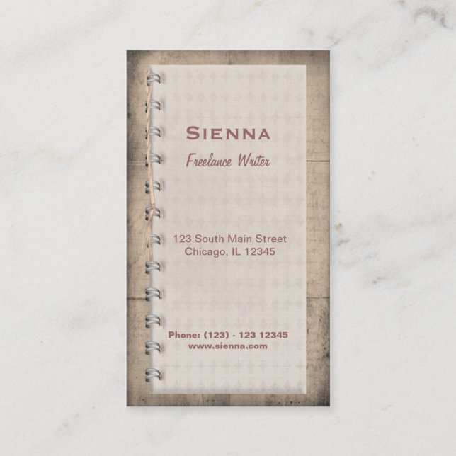 Freelance Writer Business Card (Front)