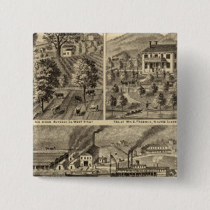 Freeman Brothers Works, Ohio 2 Inch Square Button