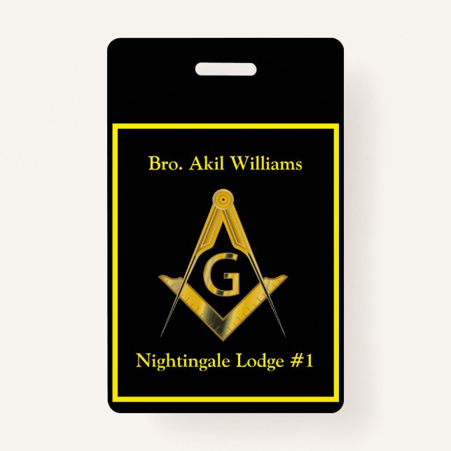 Freemason  badge (Back)