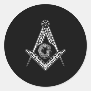 Freemason (Black) Classic Round Sticker