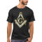 Freemason Bling Square Compass Gold/Silver T-Shirt
